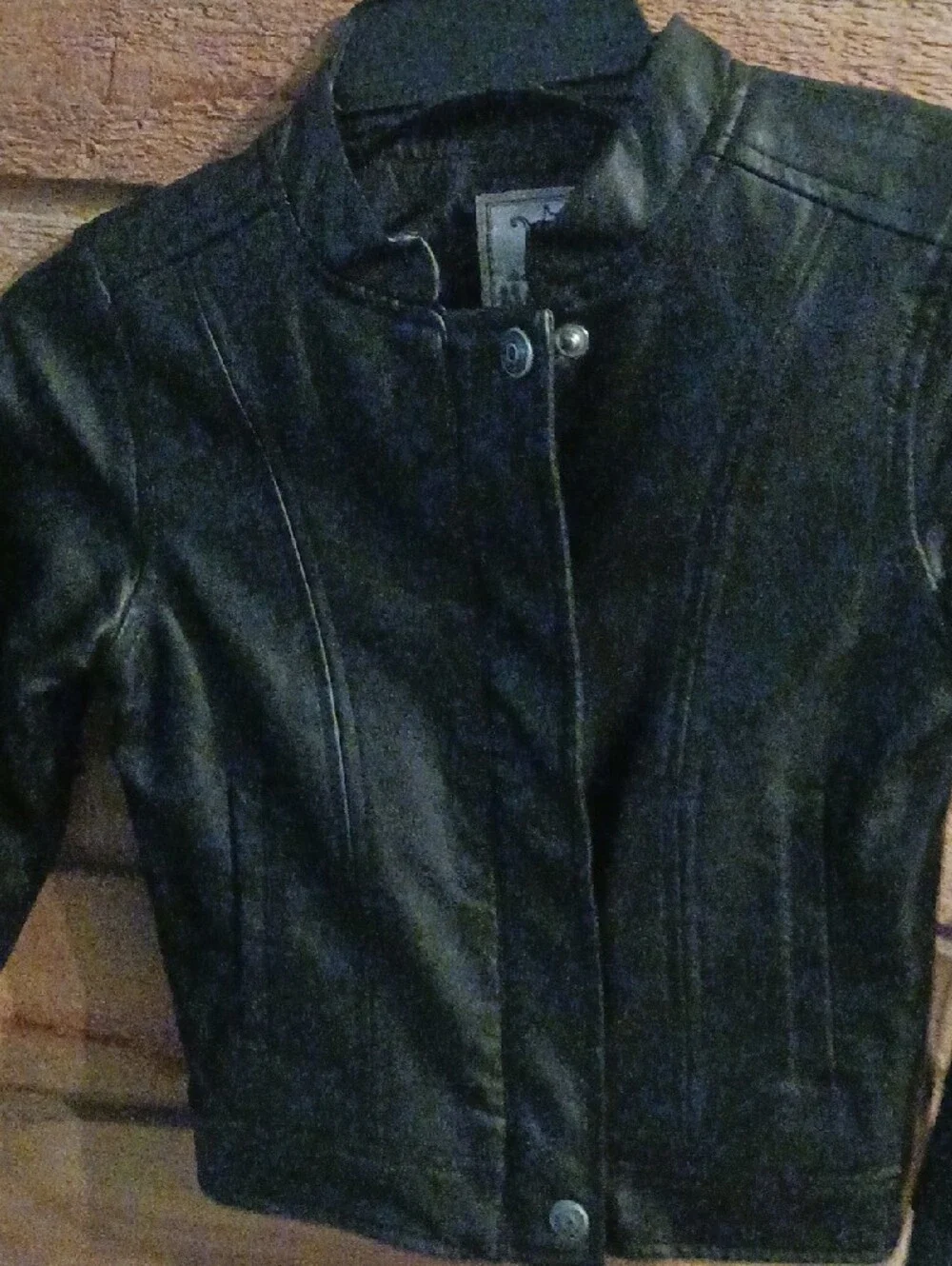 Gymboree Black Faux Leather Girls' Moto Jacket